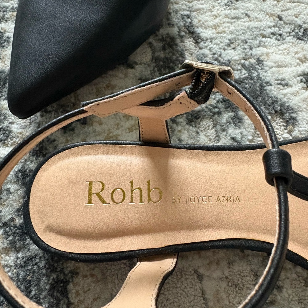 NEW Rohb By Joyce Azria Black Dress Sandals - Picture 4 of 6